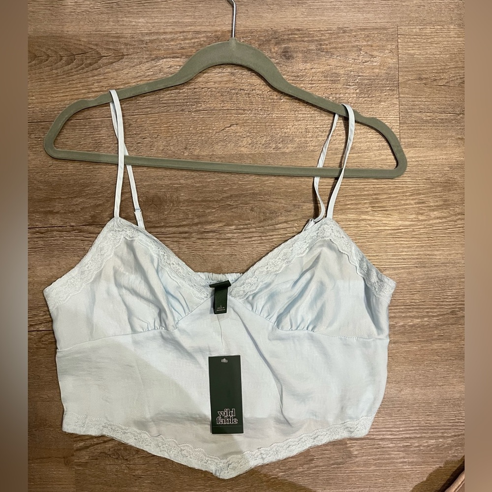 Womens Crop Top Lace Tank